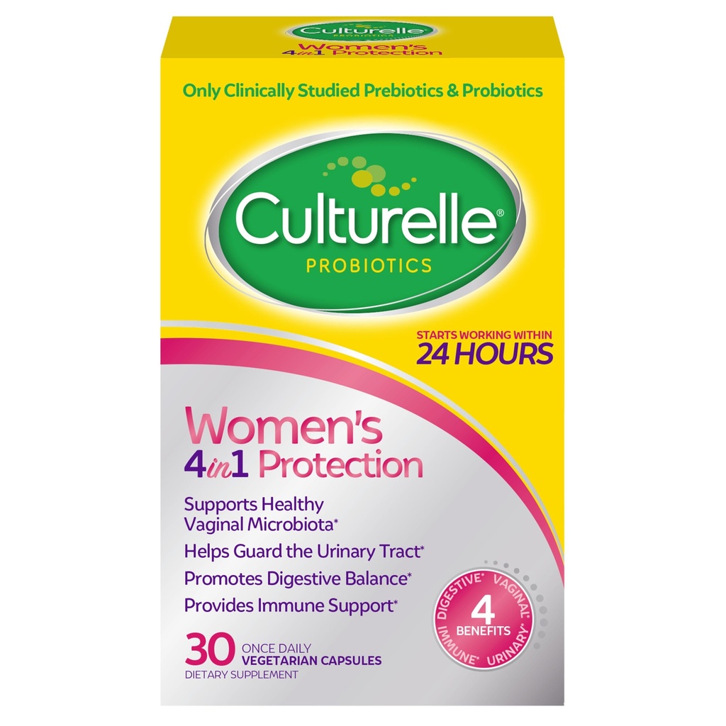 プレバイオティクスを持つ女性のためのCulturelle Probiotics - 腟、消化管、尿道および免疫の健康のための4-in-1 - pHバランス、ブロッティング&ガス救済 - 毎日のベジタリアンカプセル、非GMO - 30カウント