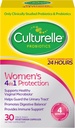 女性のためのCulturelle 4-in-1プロバイオティクス, 毎日のプロバイオティクス & 腟の健康をサポートするためのプレバイオティックサプリメント, 消化の健康, 免疫の健康, 時事診断薬, ガス & ブロッキング救済, GMO非, 30 カウント