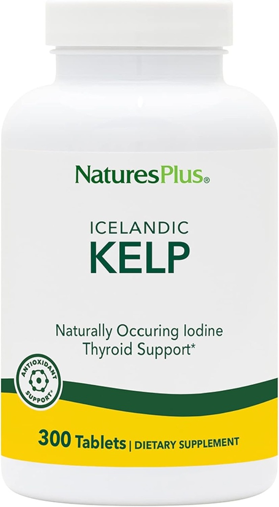 NaturesPlus IcelAndic Kelp - 150 mcg ヨウ素; 150 mg Kelp - 300 ベジタリアンタブレット - 天然ヨウ素サプリメント - グルテンフリー - 300 サービング