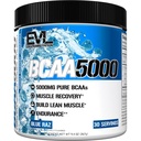 Evlution EVL BCAAsのアミノ酸の粉- BCAAの粉のポストのワークアウトの回復飲み物および刺激の自由な前ワークアウト エネルギー- 5gは人のためのチェーン アミノの酸の補足-青いRazを分岐させました