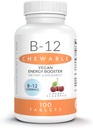 Mauricettesの自然なビタミンB-12のMethylcobalamin 1000mcg - 100のChewableチェリーのタブレット-エネルギー サポートのためのSublingual B 12の補足-ゼラチンは放します