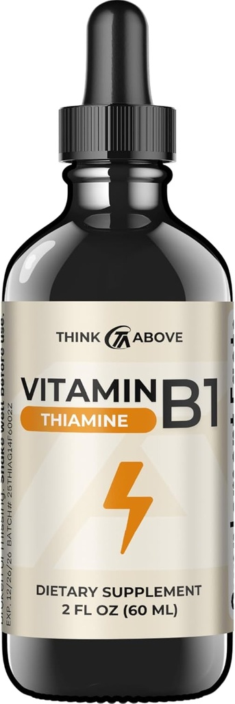 Vitamin B1 Thiamine Mononitrate - Liquid Drops Supplement (2 FL OZ)