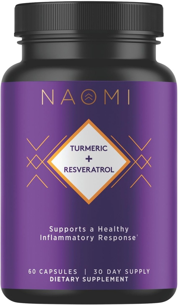 NAOMI のタービン Curcumin の十分に標準化された 1000mg 95% の Curcuminoids、BioPerine の高い吸収及び Resveratrol の臨床的にスタディされる、共同サポートは健康な筋肉応答を支えます