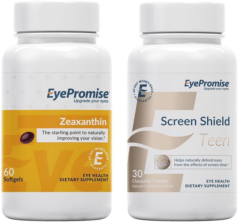 EyePromiseのZeaxanthinの目のビタミンおよびスクリーンの盾の十代のChewable目のビタミン