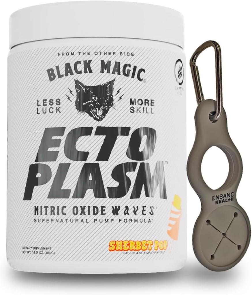 黒い魔法のEcto血漿 - Sherbetポップ - 手作りポンプIgniter、高められた水和及びVascularity (400g、20 Scoops)とEnbanc健康Keychain