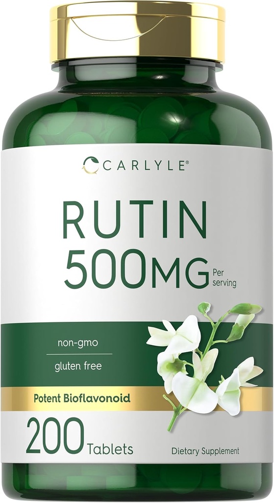 Carlyle Rutin Supplement 500mg | 200錠 | ベジタリアン・非GMO・グルテンフリー・グルテンフリー対応商品