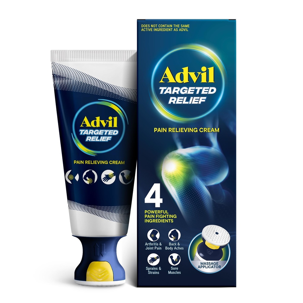 Advilはマッサージのアプリケーター、マイナー関節炎の痛み、関節の痛み、腰痛および筋肉痛、2.5のozの強力な救助の8時間までのクリームを緩和する救助の痛みを目標にしました
