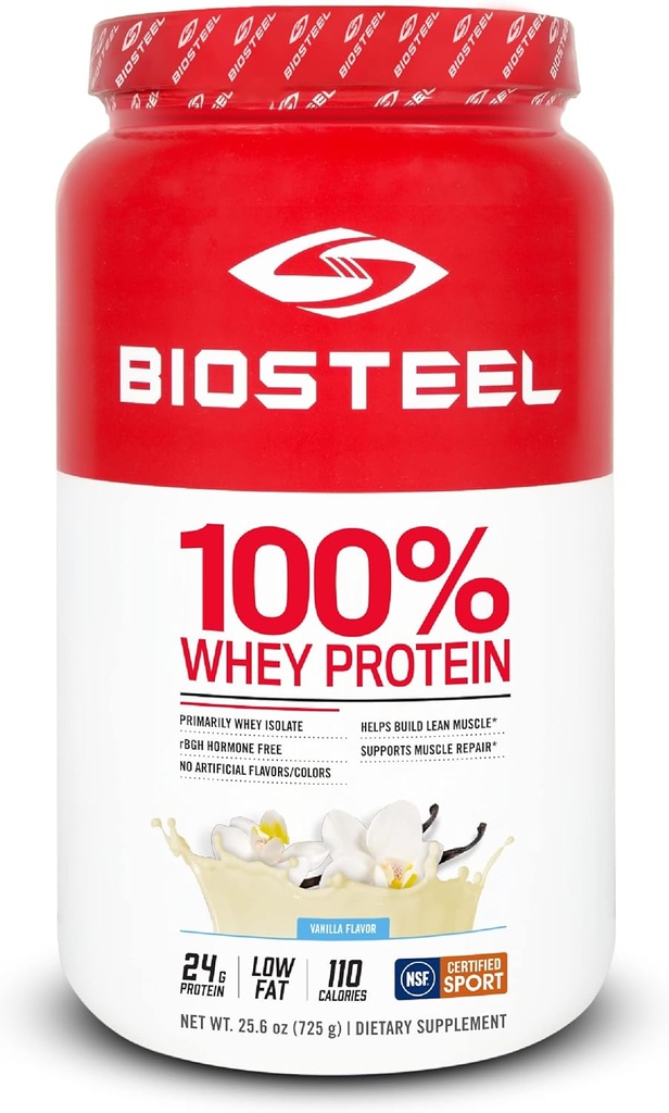 BIOSTEEL 100%の粘着性がある蛋白質の粉の補足、rBGH のホルモンの自由で、非 GMO のポストのワークアウトの方式、バニラ、25 のサービング