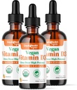 LIQUIDHEALTH Vitamin D3 4000 IU, USDA Organic Vitamin D Liquid Drops for Adults & Kids, Vegan Vitamin D for Immune System Support, Bone Health, Mood Support, Healthy Skin - Made in USA (3 Pack)