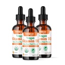LIQUIDHEALTHのビタミンD3 4000 IU、大人のためのUSDAの有機性ビタミンDの液体の低下及び子供、免疫システム サポート、骨の健康、気分サポート、健康な皮-米国製(3パック)