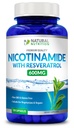 Resveratrol 600mg (ビタミンB-3)の一般的な自然なビタミンのニコチンアミド 120 Veggieのカプセルのグルテンフリー及び非GMO