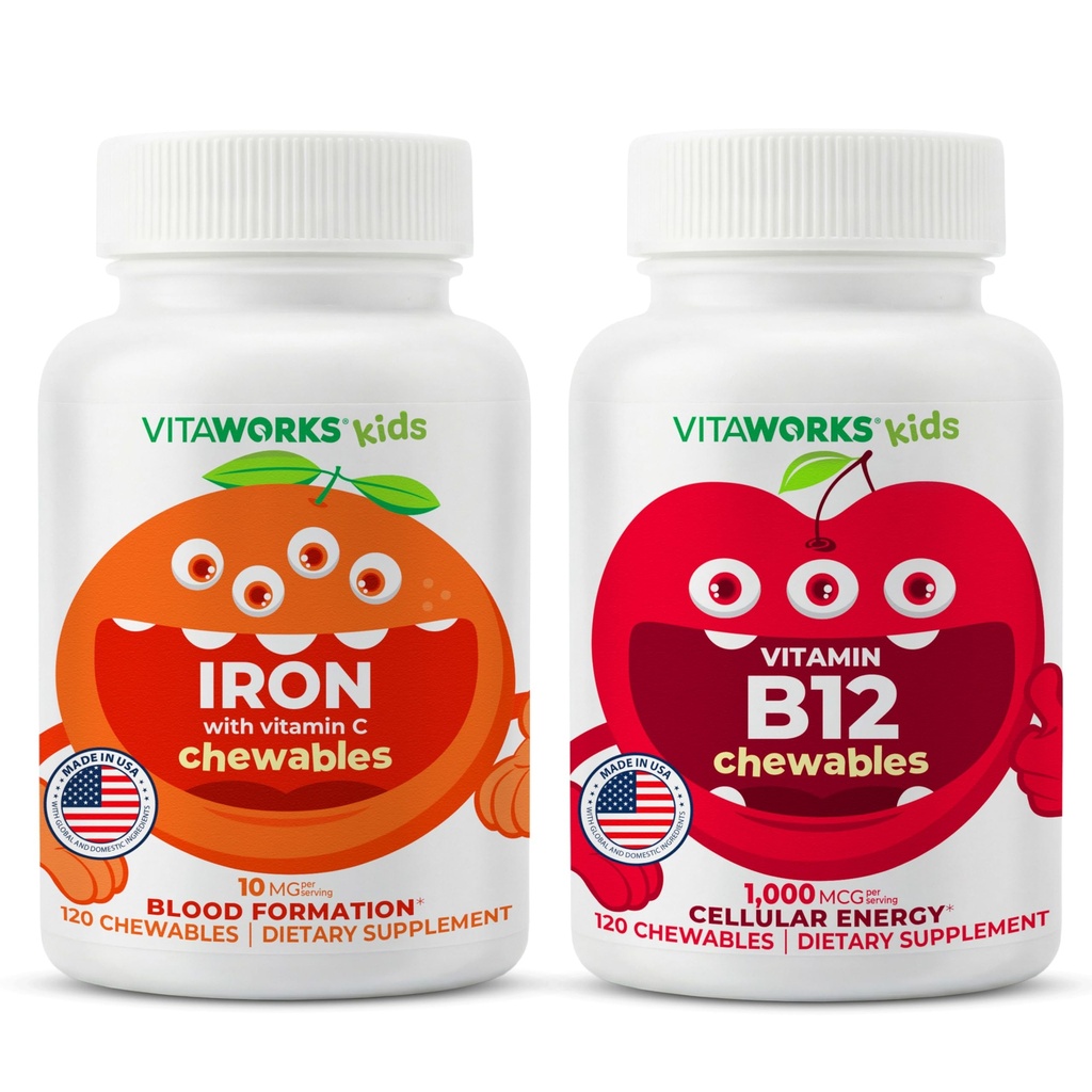 キッズアイアン10mg +ビタミンCケブル+ビタミンB12ケブルバンドル