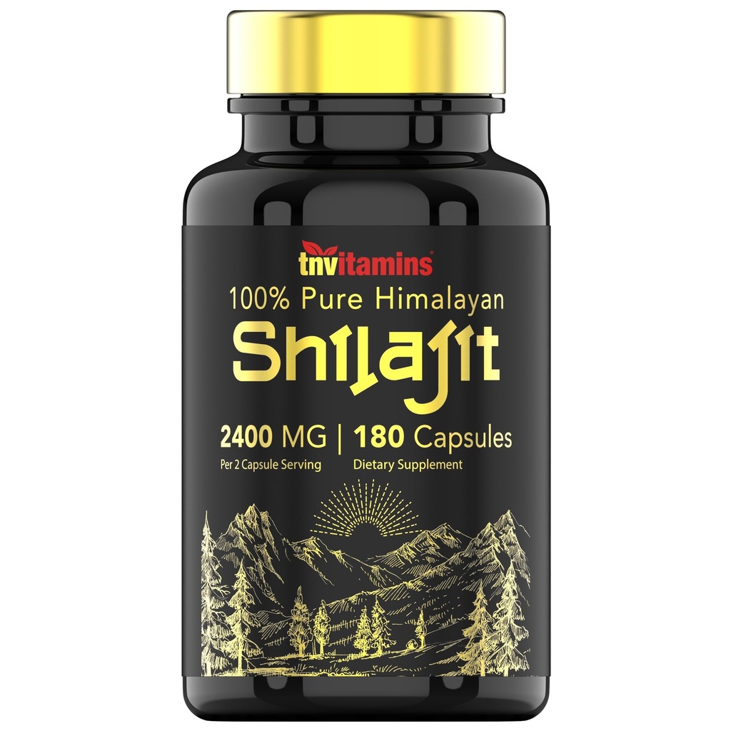 tnvitamins シラジットカプセル 2400 MG - 180 カプセル | 100% 純粋なヒマラヤシラジットカプセル 男女別 | シラジット樹脂サプリメント | 3 ヶ月の供給! | 非GMO、グルテンフリー