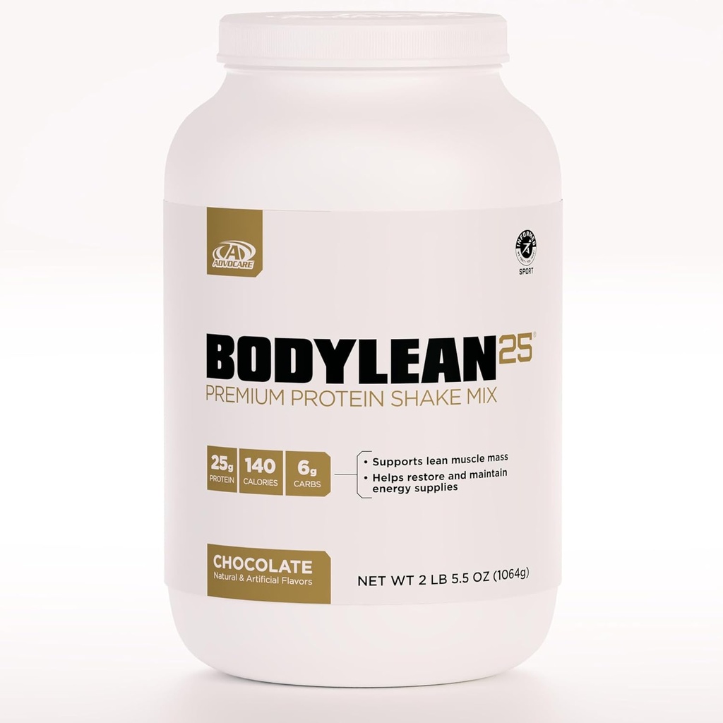AdvoCare BodyLean25 - Whey Protein Isolateのプロテインパウダー - 筋肉の構築とリーンボディをサポート - エネルギーサポート* - チョコレート、4.5オンス