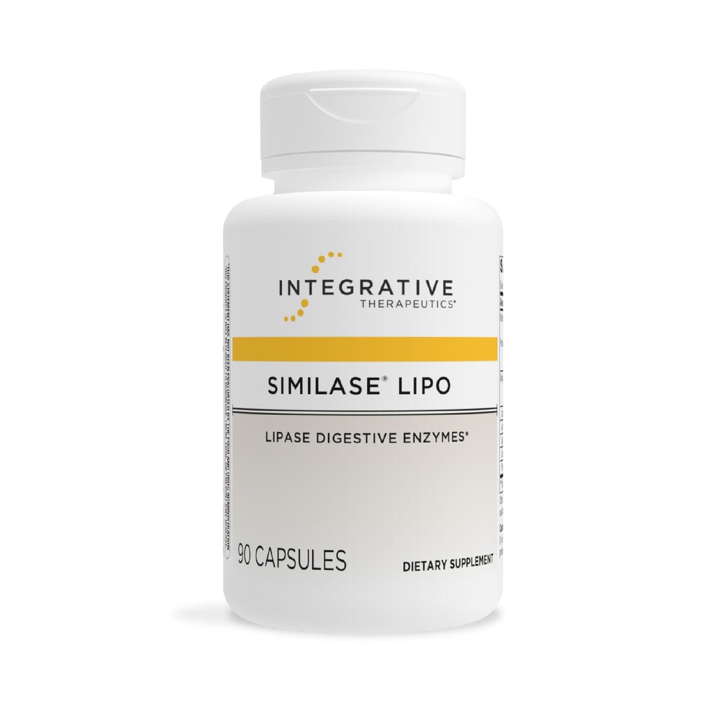Integrative Therapeutics Similase Lipo - 毎日の酵素サポートのための消化サプリメント* - 消化管の健康と腸のサポートサプリメント - 乳製品とビーガン - 90カプセル(45のサービング)