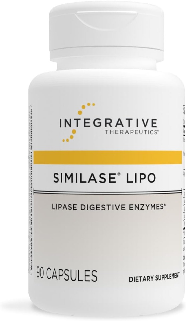 Integrative Therapeutics Similase Lipo - 毎日の酵素サポートのための消化サプリメント* - 消化管の健康と腸のサポートサプリメント - 乳製品とビーガン - 90カプセル(45のサービング)