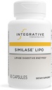 Integrative Therapeutics Similase Lipo - 毎日の酵素サポートのための消化サプリメント* - 消化管の健康と腸のサポートサプリメント - 乳製品とビーガン - 90カプセル(45のサービング)