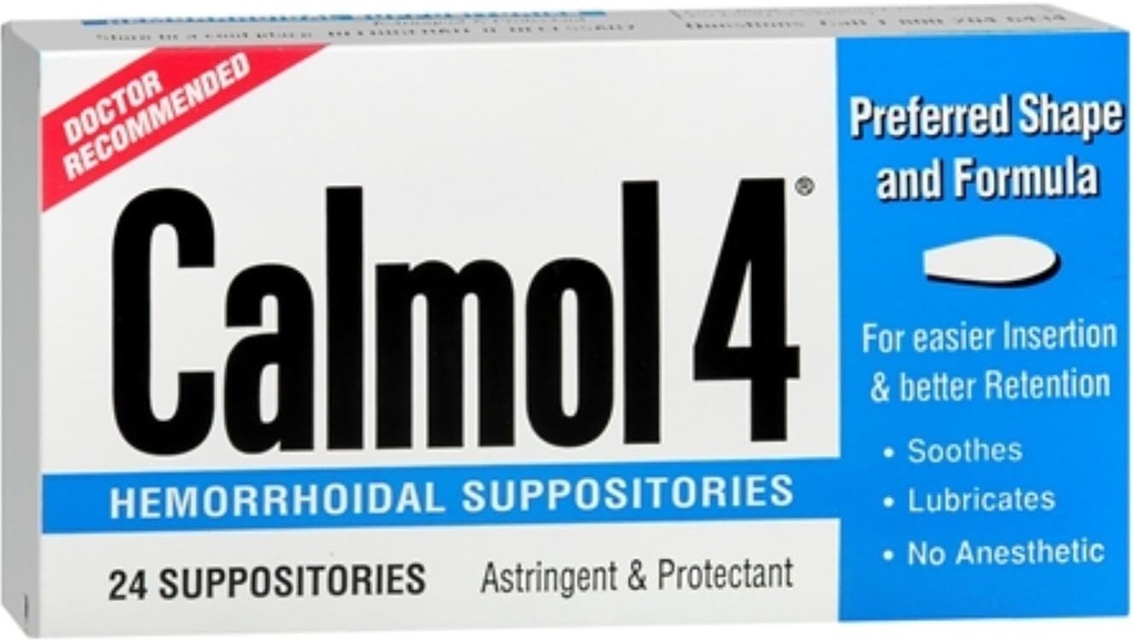 Calmol 4 Hemorrhoidalの坐骨24それぞれ(3)のパック