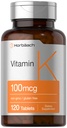 ハーブビタミンKサプリメント | 100mcg | 120錠 | ベジタリアン・非GMO・グルテンフリー対応サプリメント