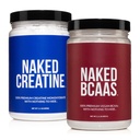 Naked 純粋なクレアチン Monohydrate 100 サービング + 100 サービング Unflavored Naked BCAAs ビーガンバンドル