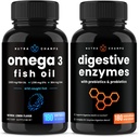 NutraChampsオメガ3魚油と消化酵素2パックバンドル