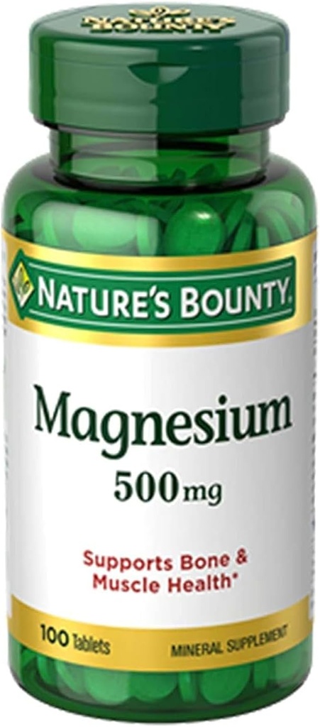 Nature's Bounty マグネシウム 500 mg 錠 100 Ea