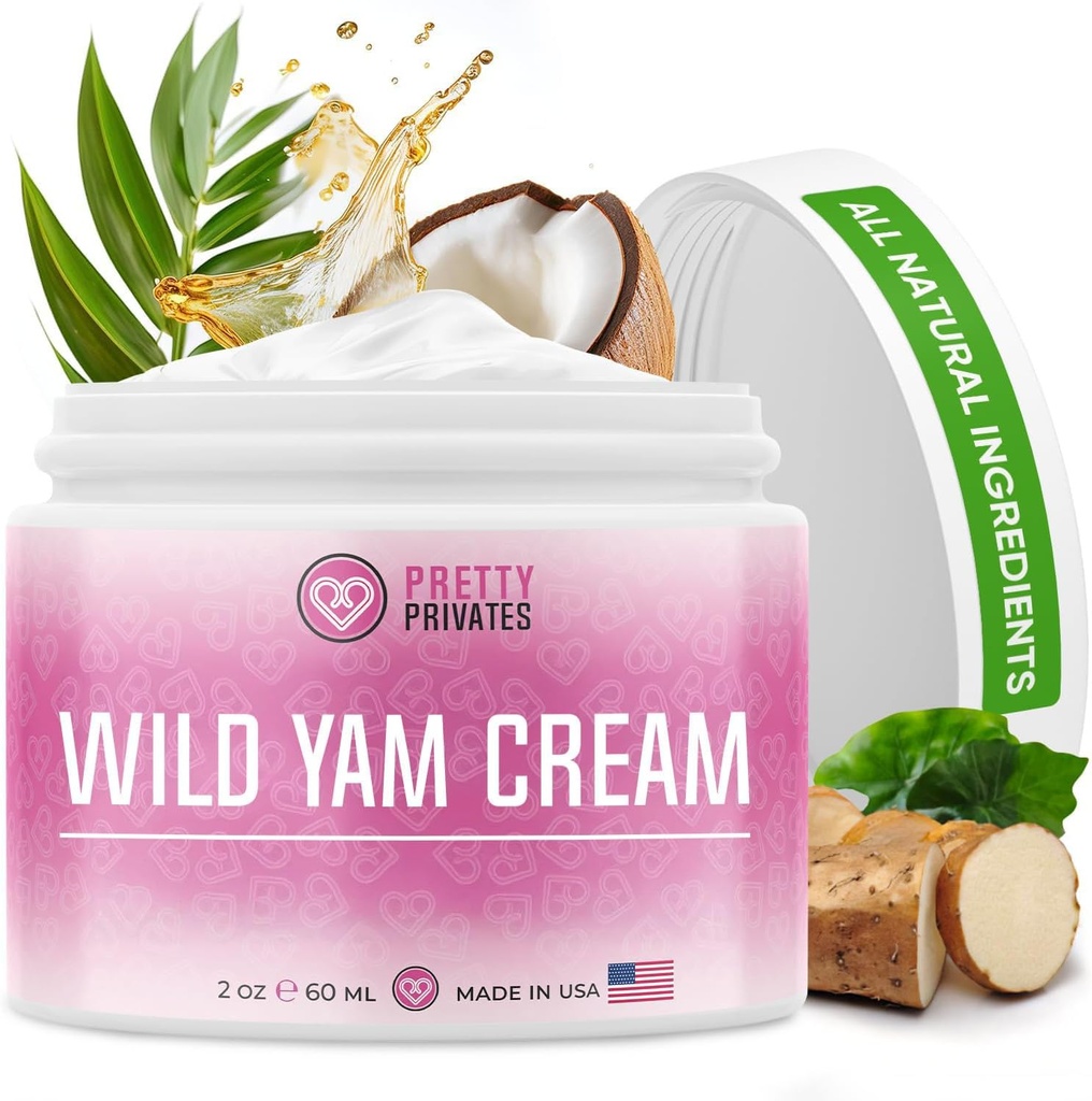 Organic Wild Yam Cream for Hormone Balance - Natural Wild Root for Hormone Support - Comfort Mood Sleep Menstrual Support for Women with Wild yam Oil
