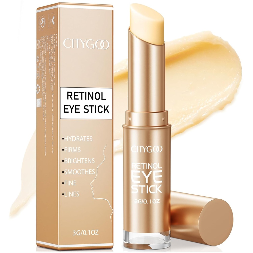 コラーゲン、ダーク サークルのためのHyaluronic酸が付いているCITYGOO Retinolの目の棒、目のクリームの反老化の下、忍耐および袋は良いライン(Retinolの目の棒、1pcs)を減らします