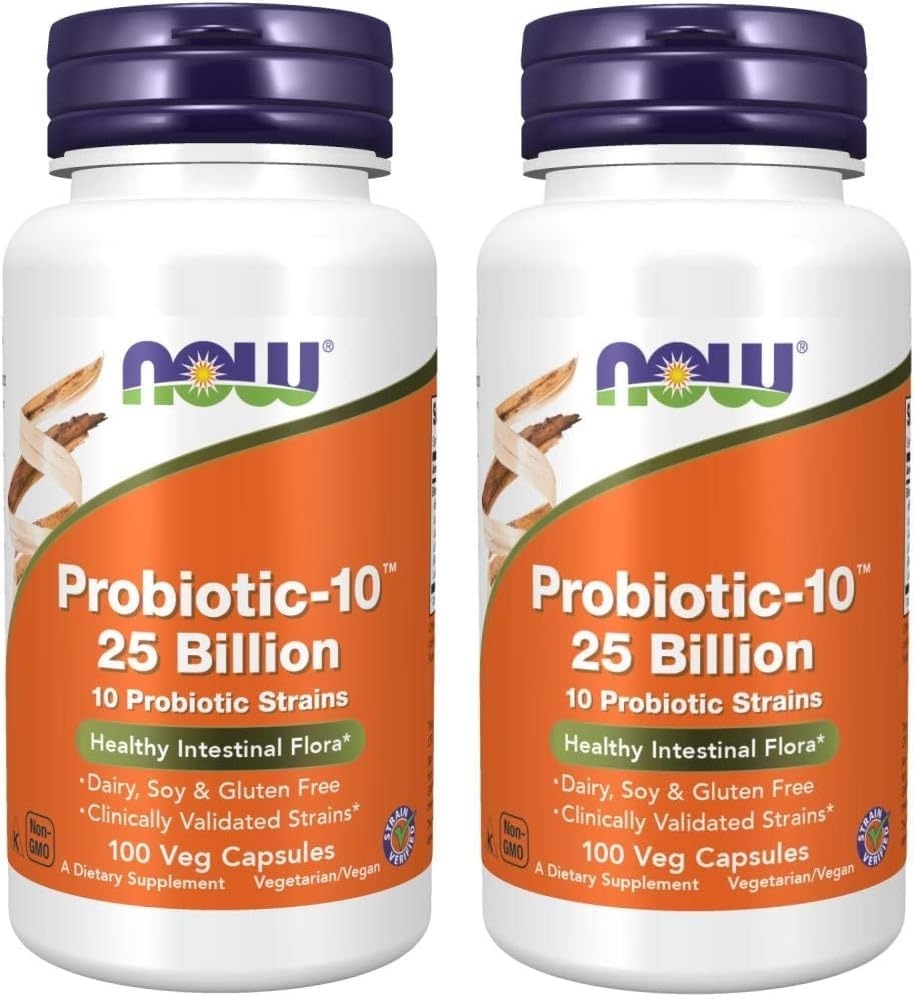 今食糧Probiotic-10 25の鋼片、100の計算(2のパック)