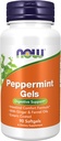 NOW Foods Supplements, Peppermint Gels with Ginger & Fennel Oils, Enteric Coated, Digestive Support*, 90 Softgels