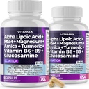 Sciatica Nerveの健康サポート - 葉酸、エンドウ豆、グルコサミン、MSM、ビタミンB複合体、アルファリポ酸300mg - 米国製(60カウント)