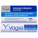 Vagisilの女性、婦人科医のための規則的な強さの反イッチのフェミニン クリームはテストしました、Hypoallergenicの、絶食し、長続きがするイッチの救助、腟の保湿剤のソロースおよび涼しい、1つのoz (1のパック)