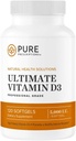 純粋な処方究極のビタミンD3-5,000 IU - 免疫システムと心血管サポート - 120 Softgels - 米国製