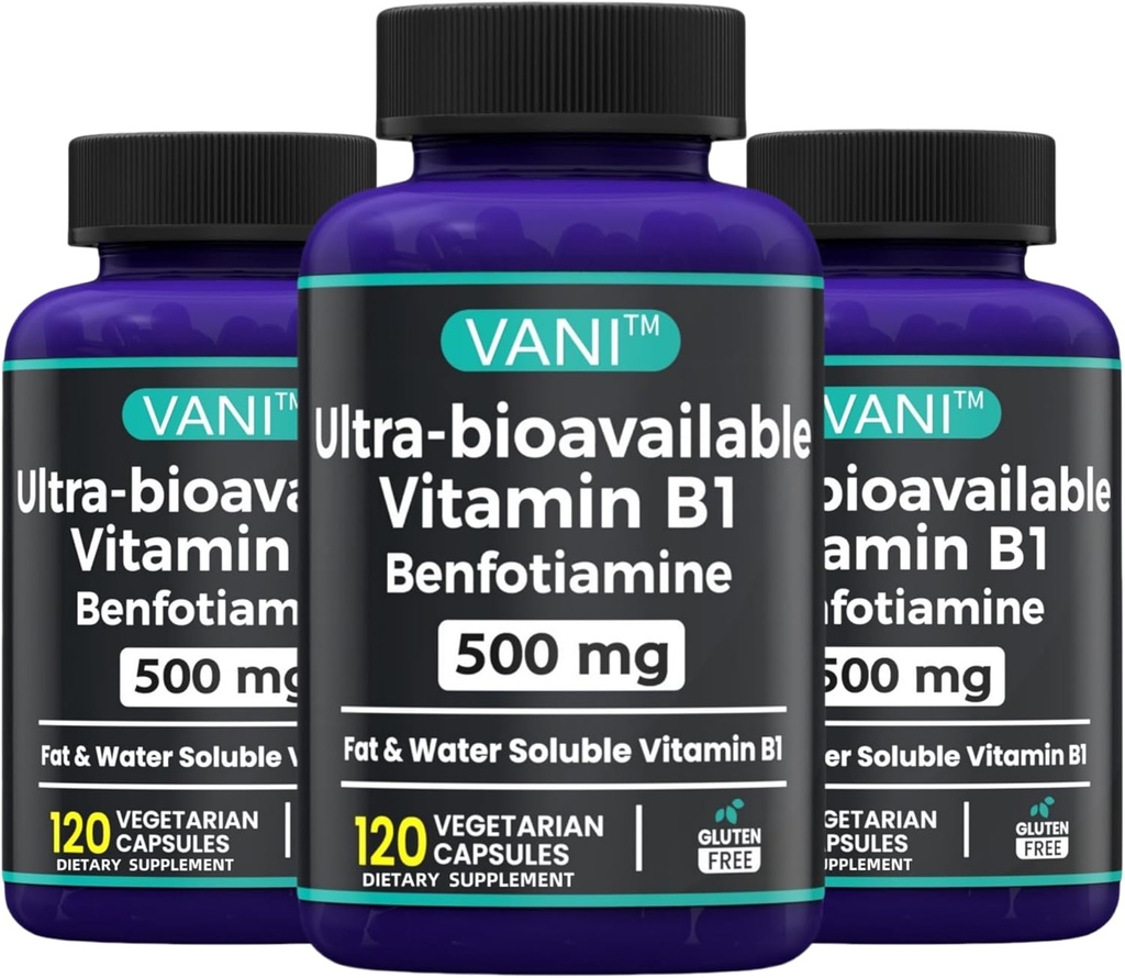 2 で 1 高められた方式: ビタミン B1 と Benfotiamine 500mg、ビタミン B-1、500 の mg - 120 のカプセル (3)