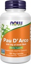 NOW Foodsは、Pau D'Arco(Tabebuia heptaphylla)500mg、Herbal Support、100ベジカプセルを補います
