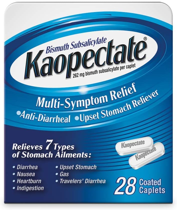 KaopectateのMulti-Symptomの反Diarrheal&のUpsetのStomachのReliever、28のカプレット、白