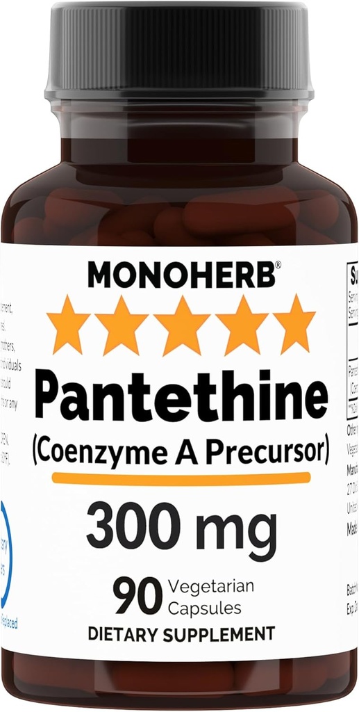 モノーエルブ カプセルごとのPantethine 300のmg - 90のベジタリアンのカプセル