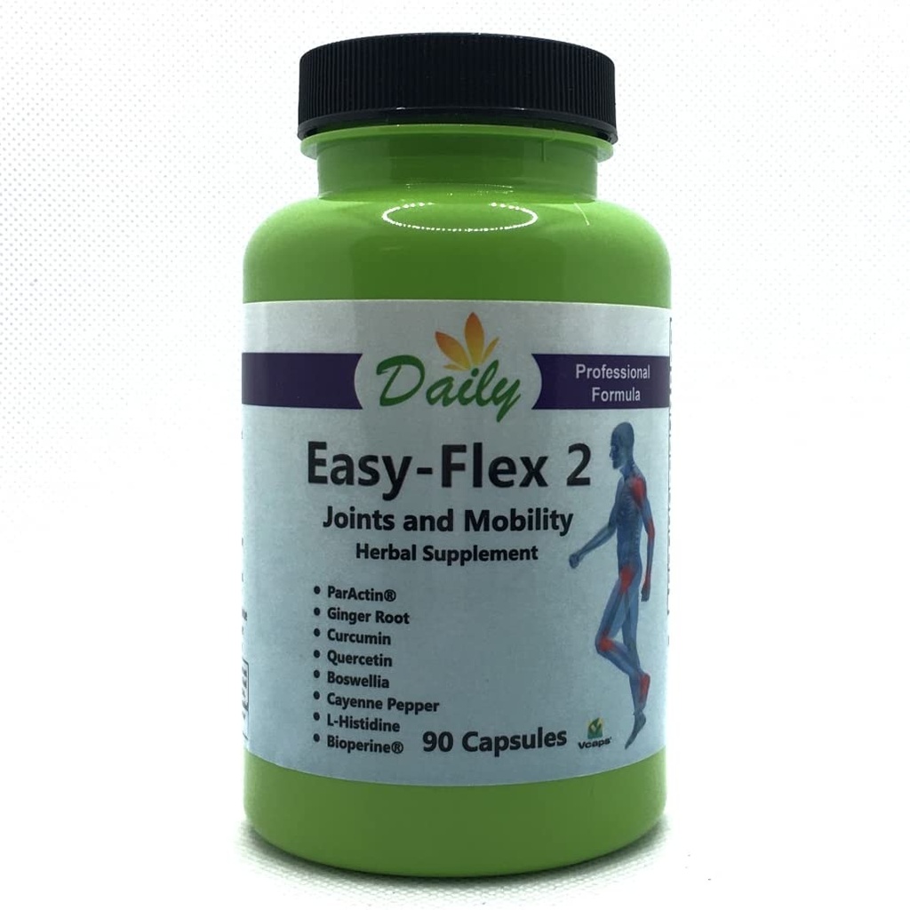 デイリーマニュファクチャリング Easy-Flex 2TM(アンドログラフィス・パニキュラタ、ボスウェリア・エキス、L-ヒスチジン、クルクミン(Turmeric)、ケルセチン、ブラックペッパーエキス、ジンジャールートパウダー&カイエンペッパー)