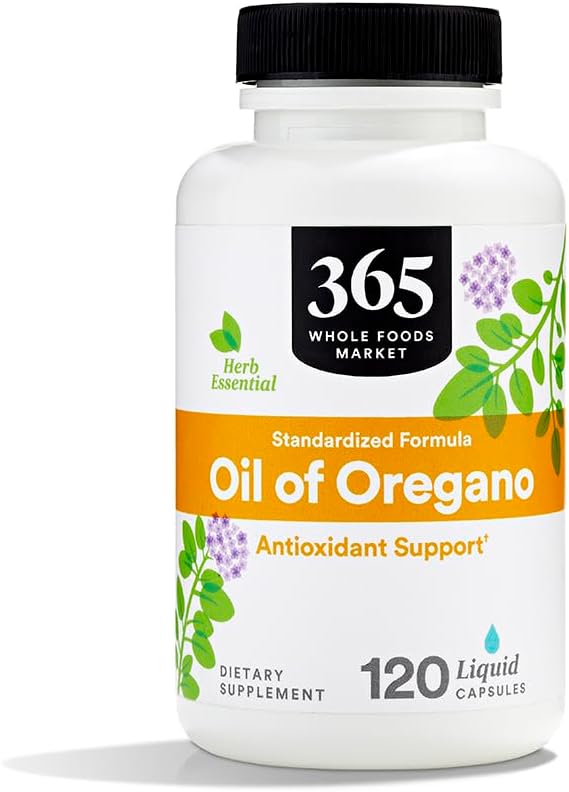 365 by Whole Foods Market, Oil of Oregano Standardized Formula, Antioxidant Support, Vegan Liquid Capsules, 120 Count