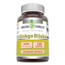 アメイジングフォーミュラ 銀杏葉サプリメント | 60 Mg | 120 Veggie Capsule | Non-GMO | グルテンフリー | アメリカ製