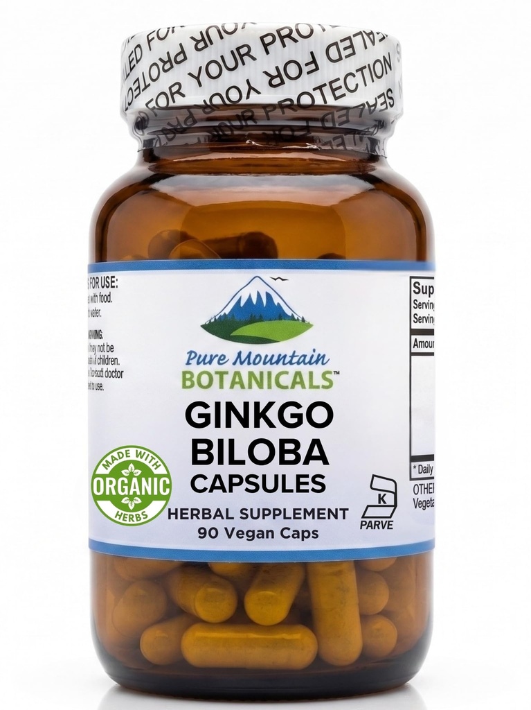 Ginkgo Bilobaカプセル - 400mgのGinkgo BilobaリーフとGinkoエキスサプリメントを備えたコシャヘルビーガンキャップ