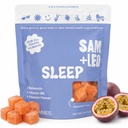 SAM+LEOは、子供とメラトニン、パッションフラワー&ビタミンB6とティーンのための眠りのグミーを眠り続ける 自然、薬物無料、ビーガン&グルテンフリー、パッションフルーツ味(60カラット)