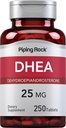 ピッピングロックDHEA 25mg | 250錠 | Dehydroepiandrosteroneサプリメント | 非GMO、グルテンフリー