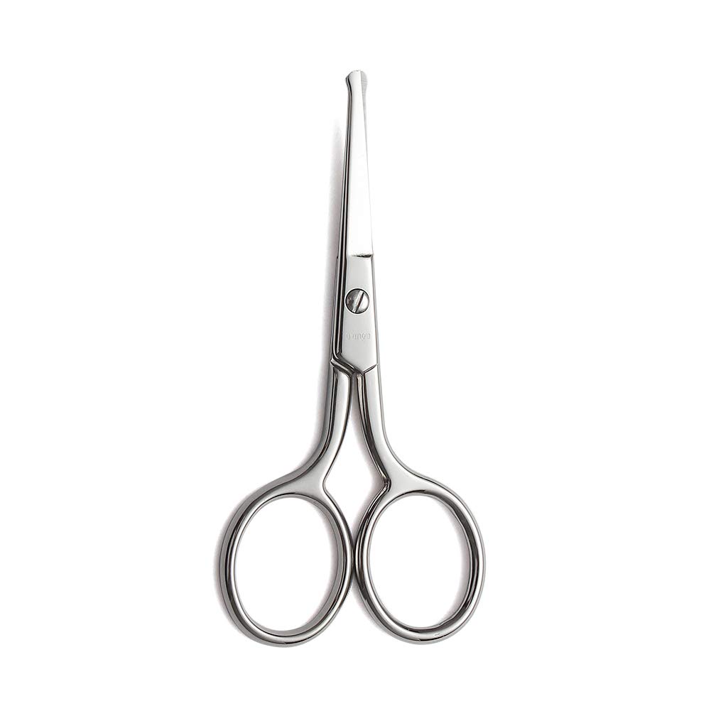LIVINGO Premium Manicure Rounded Tip Scissors Multi-purpose Stainless Steel Cuticle Pedicure Beauty Grooming Kit for Nail, Eyebrow, Eyelash, Dry Skin, Nose Hair 3.5 inch