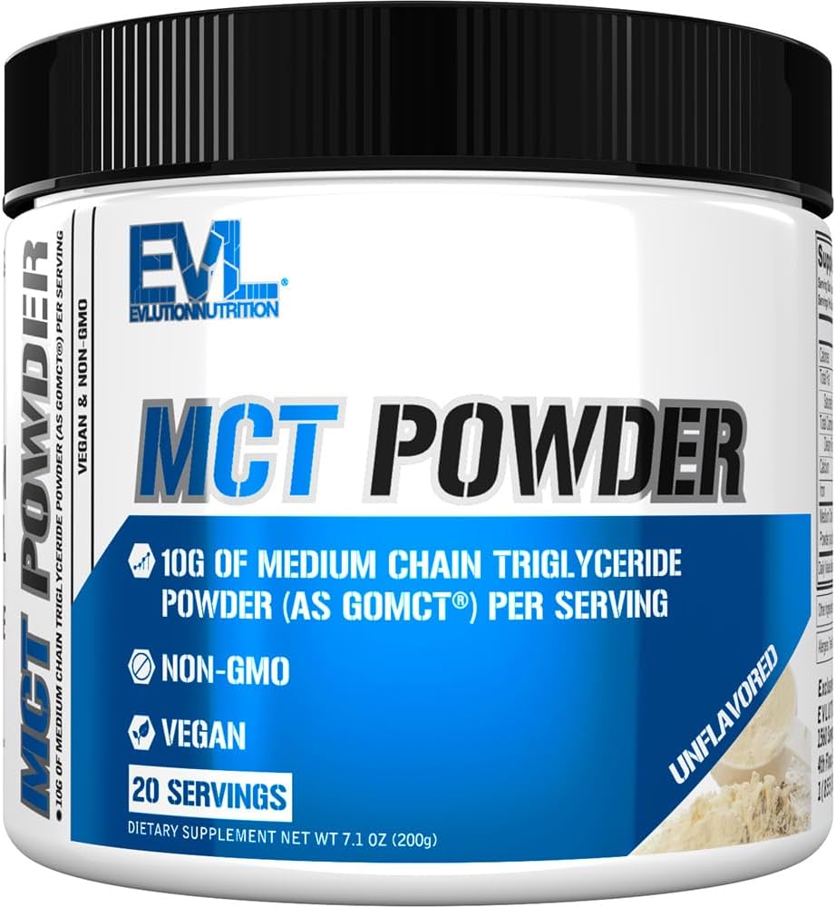 Evlution栄養MCTパウダー - Ketoサプリメント - MCTオイルパウダー - 10Gミディアムチェーントリグリセリド - 脳と体エネルギードリンク - 脂肪酸サプリメント - ビーガン&非GMO - 20サービング - 風味が悪い