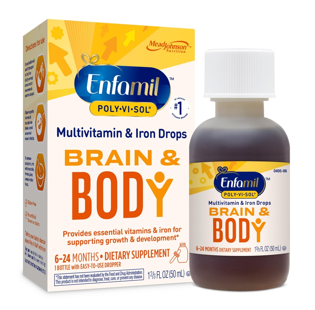 鉄の液体のMultivitaminの低下、サポート成長及び開発*の50mLのびんが付いているEnfamilの多Viソル