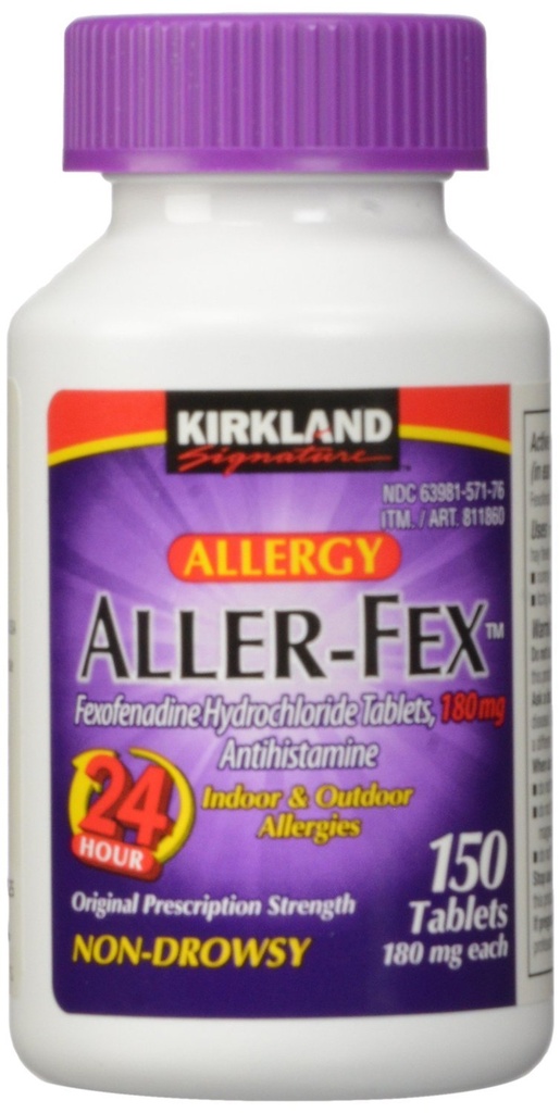Kirkland Signature Aller-Fex - 180mg、150タブレットKikland-um