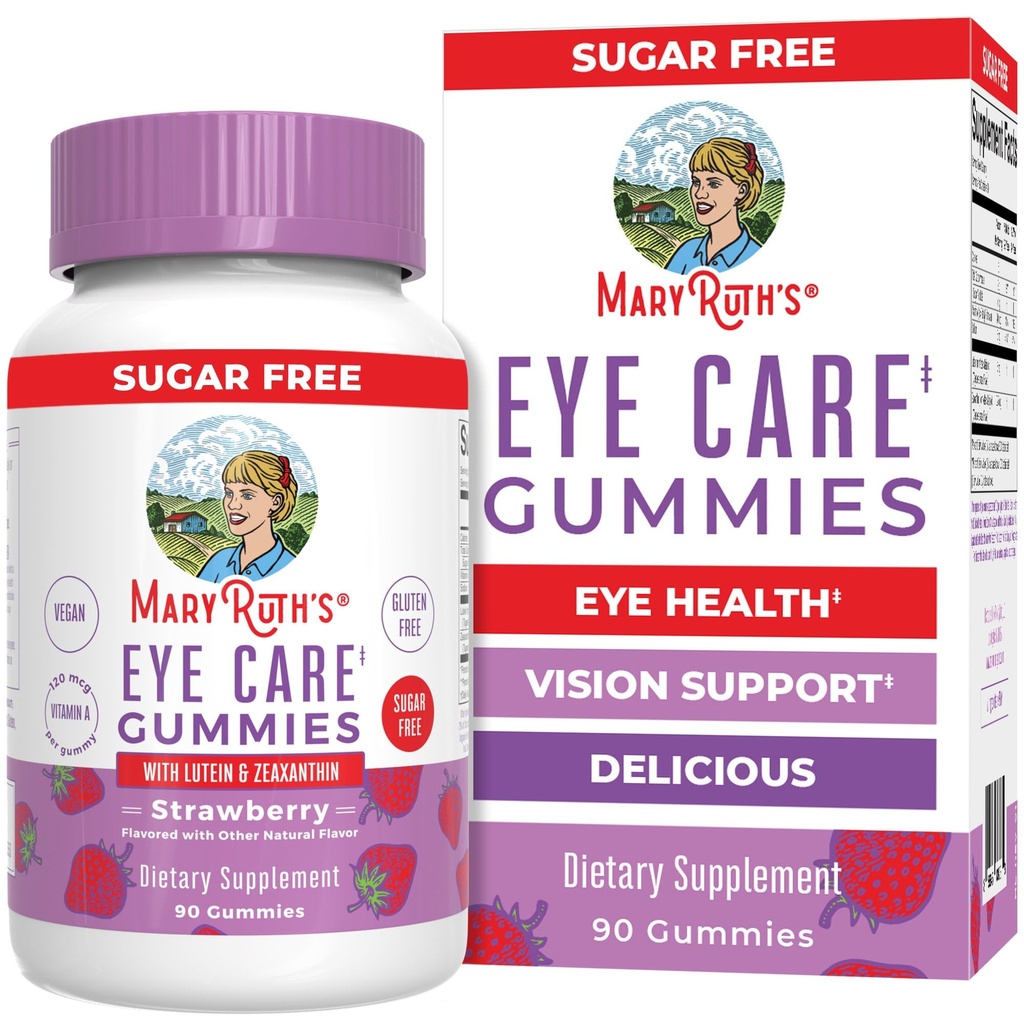 MaryRuth Organics Eye Care Gummies | 大人と子供のための眼の健康ビタミン | ルテインとゼアキサンチンサプリメント | 目のために | ヴィーガン | GMO | グルテンフリー | 90 カウント