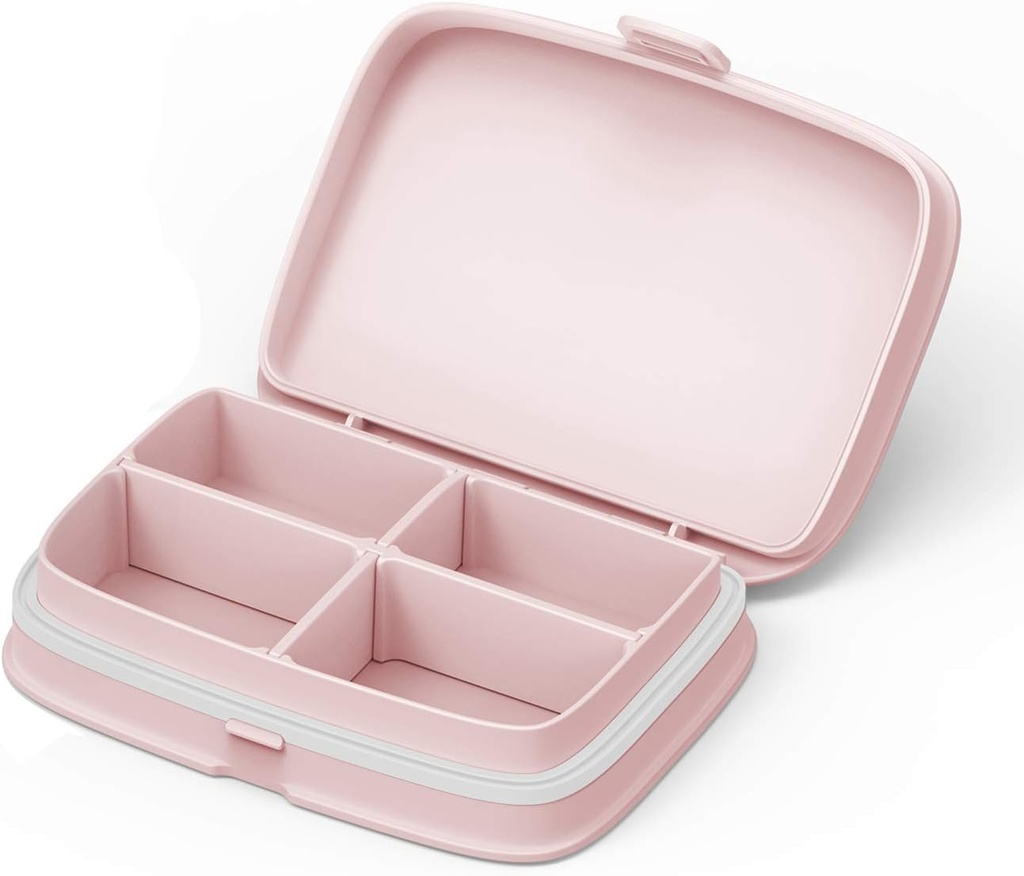Slim Pill Case - Portable Pill Organizer with Removable Compartments - Leakproof Pill Holder for Daily Medication