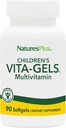 NaturesPlus子供用Vita-Gelsマルチビタミン、ナチュラルオレンジ風味 - 90Softgels、2のパック - グルテンフリー - 180 Totalサービング